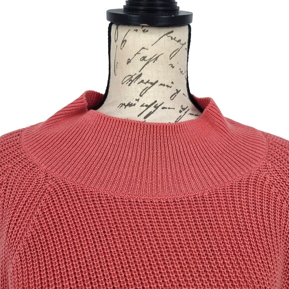 Eileen Fisher Waffle Knit Raglan Sleeve Turtleneck Sweater XL - Picture 4 of 6